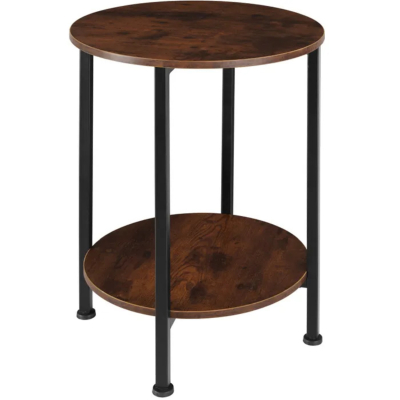 Table d’appoint BALLINA 45x64cm bois foncé industriel
