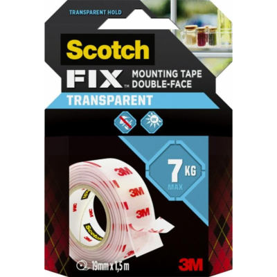 Scotch 3M Double-Face Transparent 1.5m X 19mm 