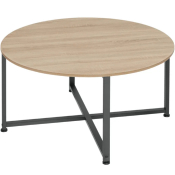 Table basse ABERDEEN Bois clair industriel, Chne Sonoma