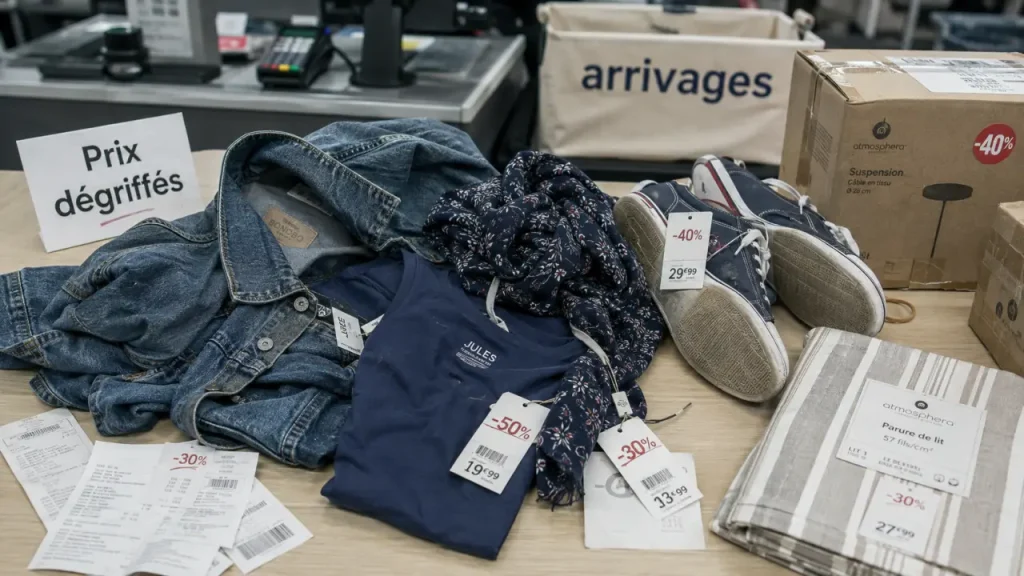 Prix dégriffés dans les magasins destockeurs : arrivages et retours en magasin