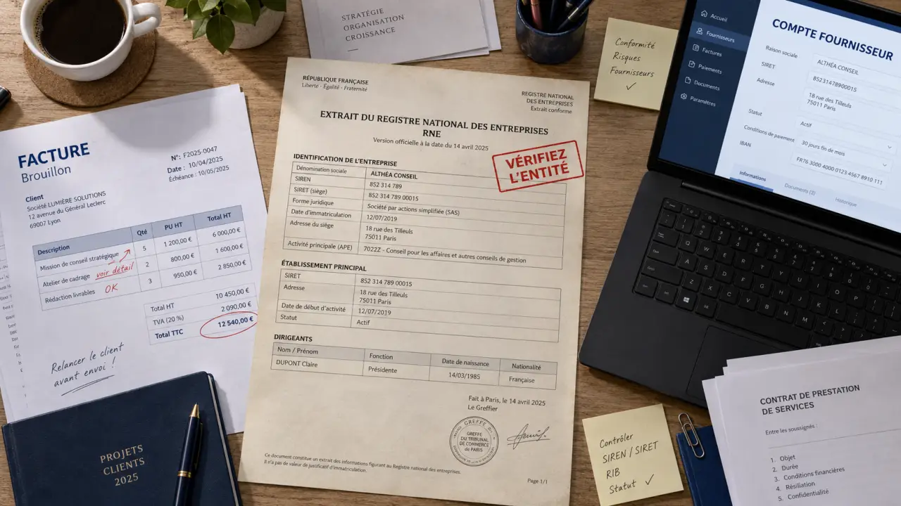 ABM marketplace : vérifier l’entité RNE, documents B2B