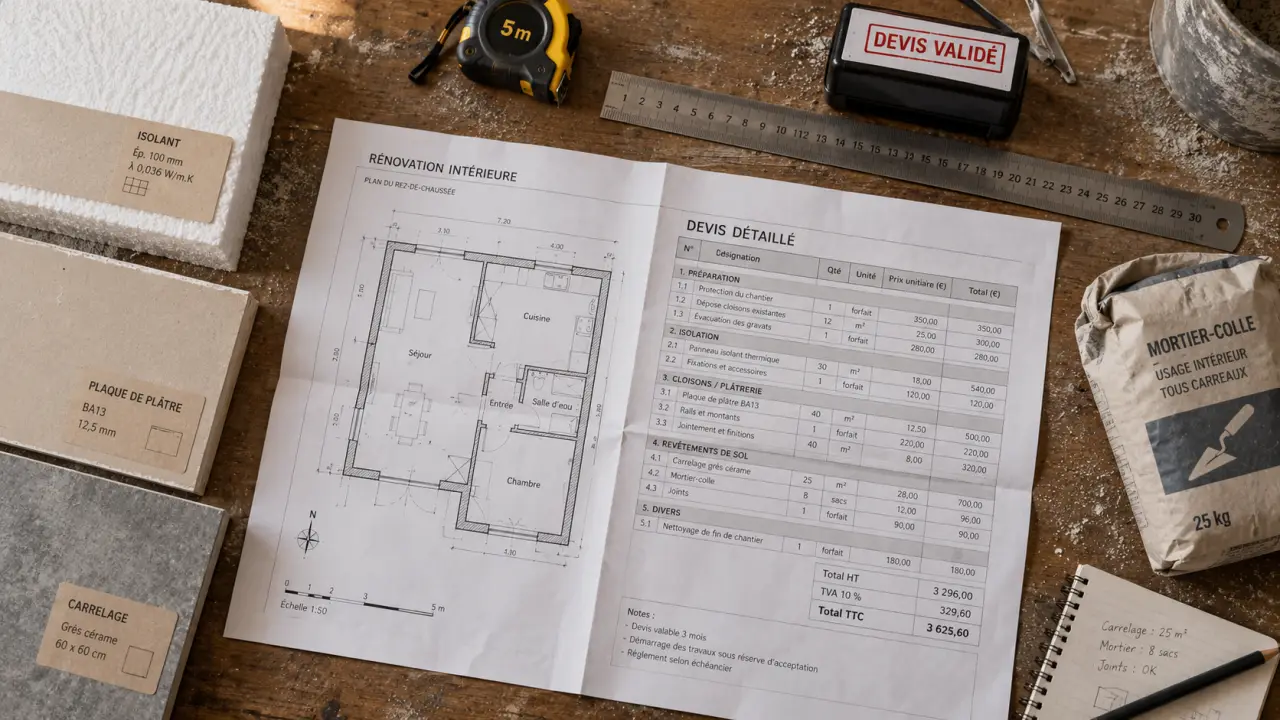 m.c.t matériaux construction avis : devis validé et matériaux de chantier